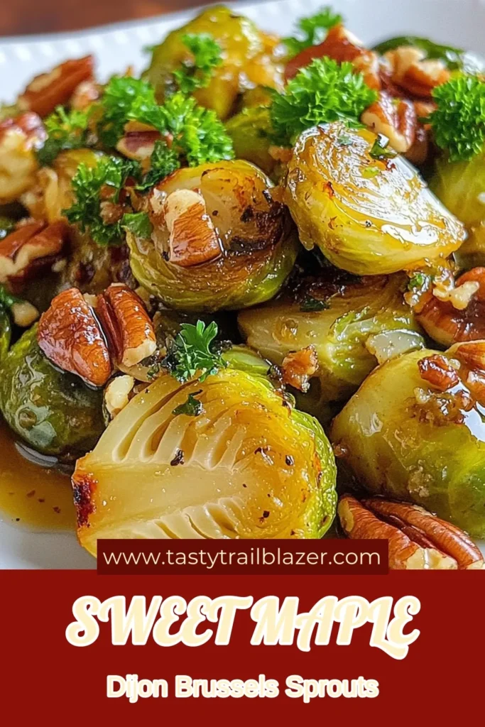 Looking for a delicious and healthy Brussels sprouts dish? Try this Maple Dijon Brussels sprouts recipe that's bursting with flavor! These oven-roasted Brussels sprouts are coated in a delightful mix of maple syrup and Dijon mustard, making them the perfect addition to any meal. Quick to prepare and packed with nutrients, this recipe is a must-try for vegetable lovers! Click to explore and save! #HealthyRecipes #BrusselsSprouts #MapleSyrup #OvenRoastedVeggies