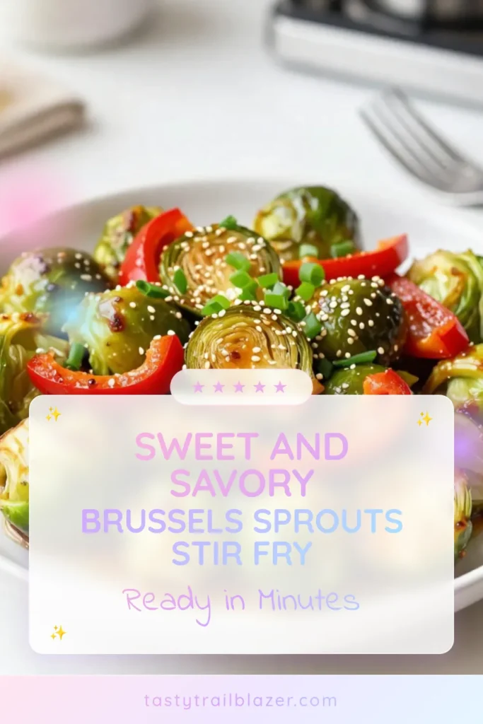Discover the perfect quick Brussels sprout dish with this easy honey garlic recipe! This Honey Garlic Brussels Sprout Stir Fry combines tender vegetarian Brussels sprouts with a delicious sweet and savory sauce, making it a perfect addition to your weeknight meals. Ready in just 20 minutes, this stir fry recipe is a fantastic way to enjoy healthy veggies. Try it today and elevate your dinner game! #BrusselsSprouts #StirFryRecipe #Vegetarian #EasyRecipes