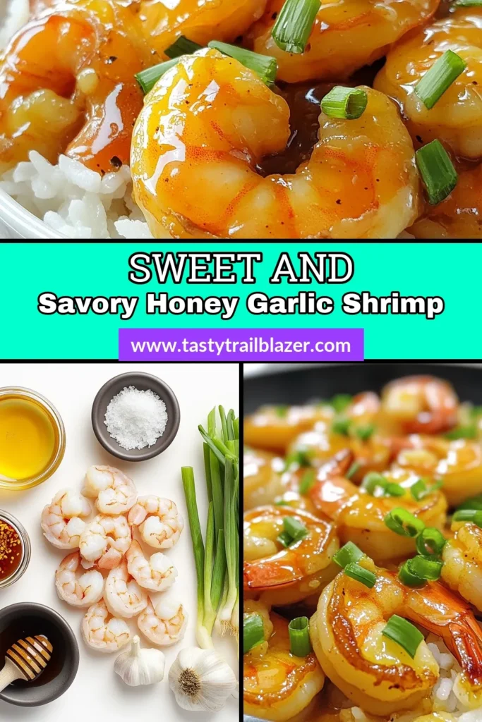 Looking for a delicious and quick shrimp recipe? Try this honey garlic shrimp skillet! This easy shrimp dish features tender shrimp marinated in a savory honey garlic sauce, making it the perfect shrimp skillet dinner for busy weeknights. With just a few ingredients and a quick cook time, you can whip up this delightful honey garlic shrimp recipe in no time. Save this recipe for amazing flavors! #HoneyGarlicShrimp #QuickShrimpRecipes #EasyShrimpDish #ShrimpSkilletDinner