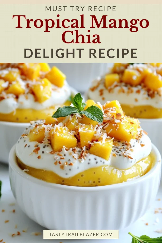 Indulge in this delicious Coconut Mango Chia Pudding, a perfect vegan chia pudding recipe that’s both healthy and satisfying. This dairy-free chia pudding combines creamy coconut milk with sweet ripe mango for a refreshing treat. Perfect as a healthy coconut dessert, enjoy this chia seed pudding with mango as a delightful breakfast or snack. Click for the full recipe and elevate your dessert game today! #CoconutMangoChiaPudding #VeganChiaPudding #HealthyDessert #DairyFreePudding