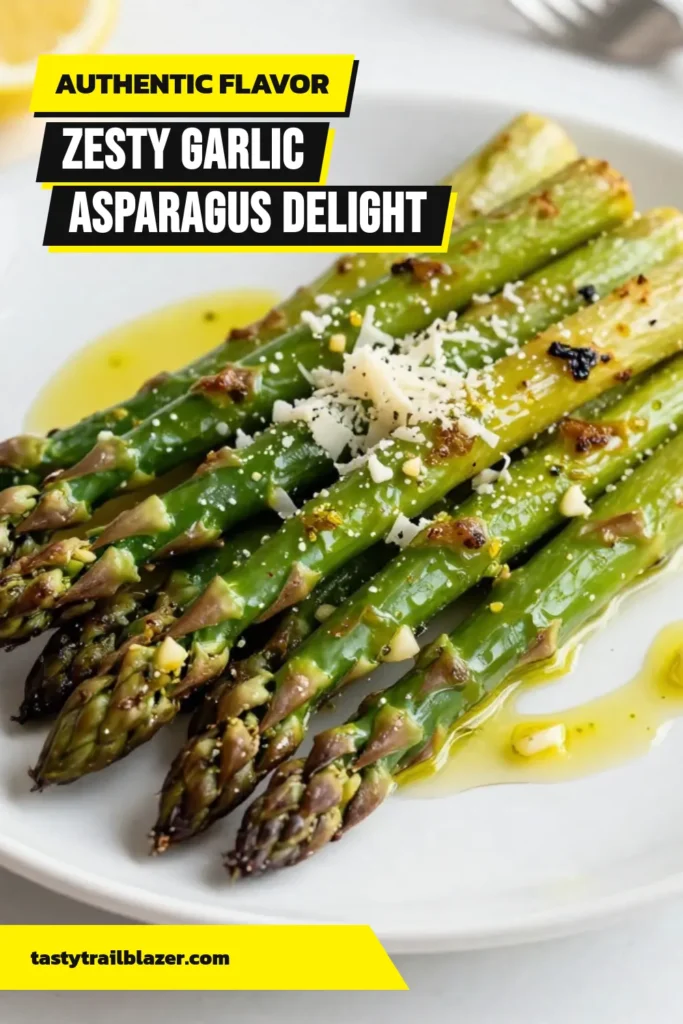 Elevate your meals with this zesty lemon garlic roasted asparagus recipe! Perfect as an easy asparagus side dish, this healthy asparagus recipe features fresh asparagus, garlic, and a burst of lemon flavor. Ready in just 25 minutes, it’s a must-try roasted asparagus dish that adds color and taste to any plate. Click for the full recipe and make this delicious addition to your dinner table! #AsparagusRecipe #HealthyEating #RoastedVegetables #EasySideDish