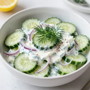Creamy Cucumber Dill Salad Refreshing and Easy Recipe