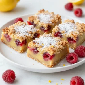 Lemon Raspberry Crumb Bars Irresistible Dessert Treat